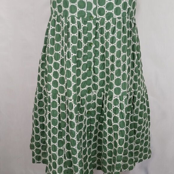 NWT Joy Joy | Tiered Embroidered Dress Green Spaghetti Strap | Size L - Picture 5 of 14